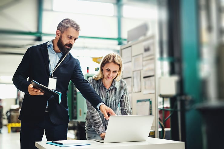 The IT director and his colleague examine new technologies that could enhance their recovery capabilities and close existing continuity gaps.