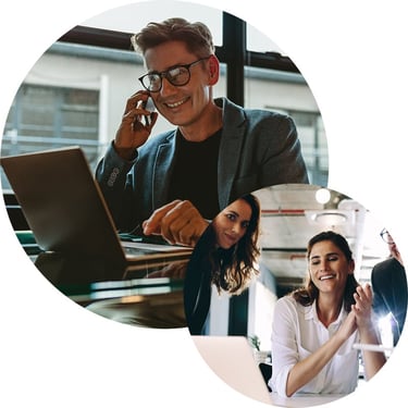 IT employees use the security capabilities within Microsoft Enterprise Mobility + Security to help their organization protect sensitive data, improve visibility, and strengthen control across users, devices, and apps.