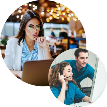 Microsoft Entra enables an employee working remotely in a café to securely access SaaS applications, leveraging strong identity protection, adaptive access policies, and seamless single sign-on, ensuring a safe and frictionless experience while keeping corporate data secure from unauthorized access.