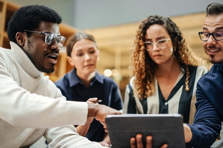 A tech-savvy manager confidently leverages modern tools and platforms because managed IT services provide reliable access, reduced downtime, and a secure environment that supports innovation.