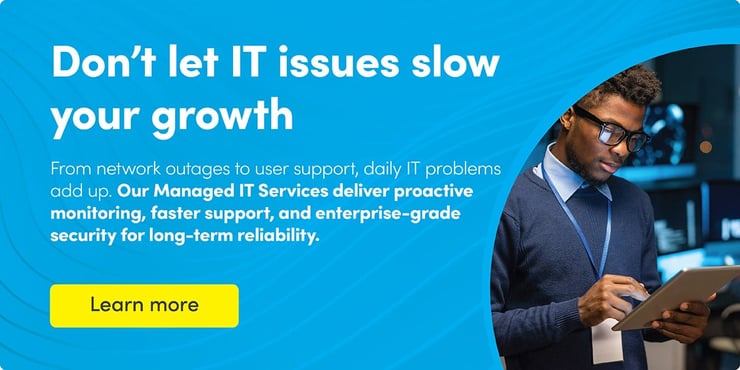 From network outages to user support, daily IT problems can add up and Synergy Technical's Managed IT Services deliver proactive monitoring, faster support, and enterprise-grade security for long-term reliability.