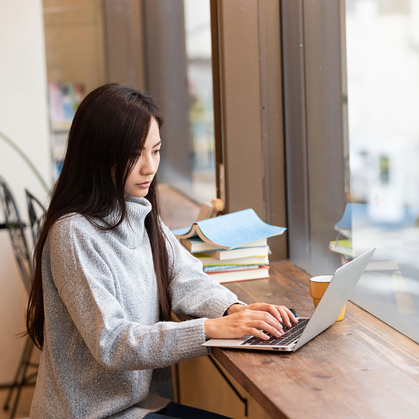 Woman on Her Computer