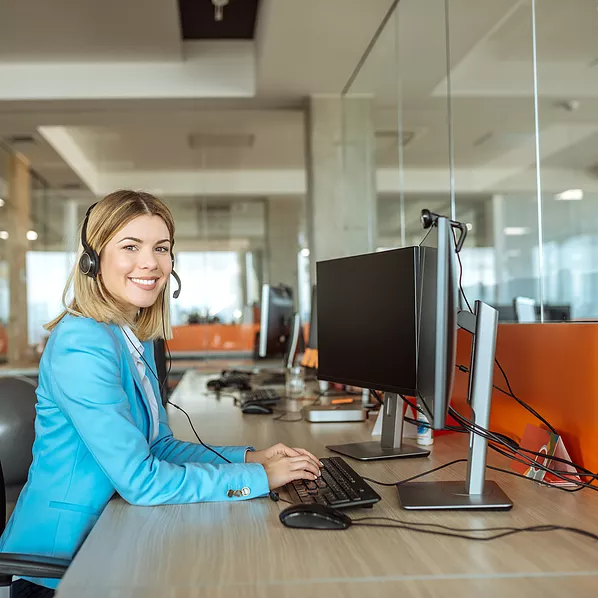 Woman with Computer