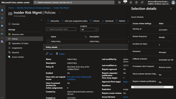 Picture showing how to add periodic access reviews to the provisioning policies