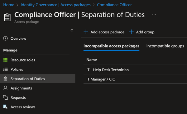 Picture showing how to consume secondary benefits of the compliance space like enforceable separation of duties