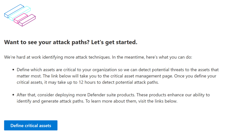 Screenshot displaying the ability to define critical assets for the Attack Paths page.