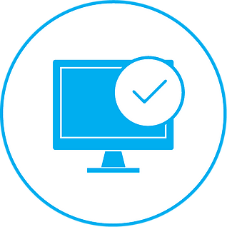 An icon featuring a devices symbol alongside a check mark represents the ability to configure user devices to meet security and health standards, ensuring compliance with organizational policies while maintaining a secure and well-managed IT environment.