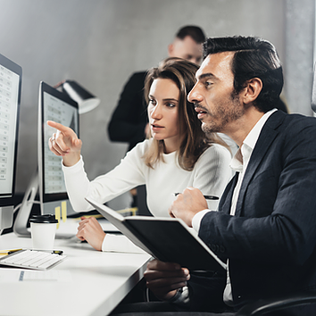 Coworkers collaborate securely to fulfill subject rights requests using Microsoft Priva, streamlining data retrieval, automating compliance workflows, and ensuring that personal data is handled securely and efficiently.