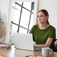 Girl in Modern Workspace