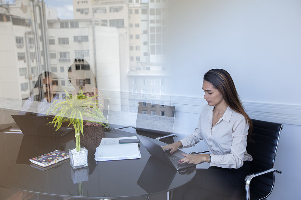 Woman with Computer