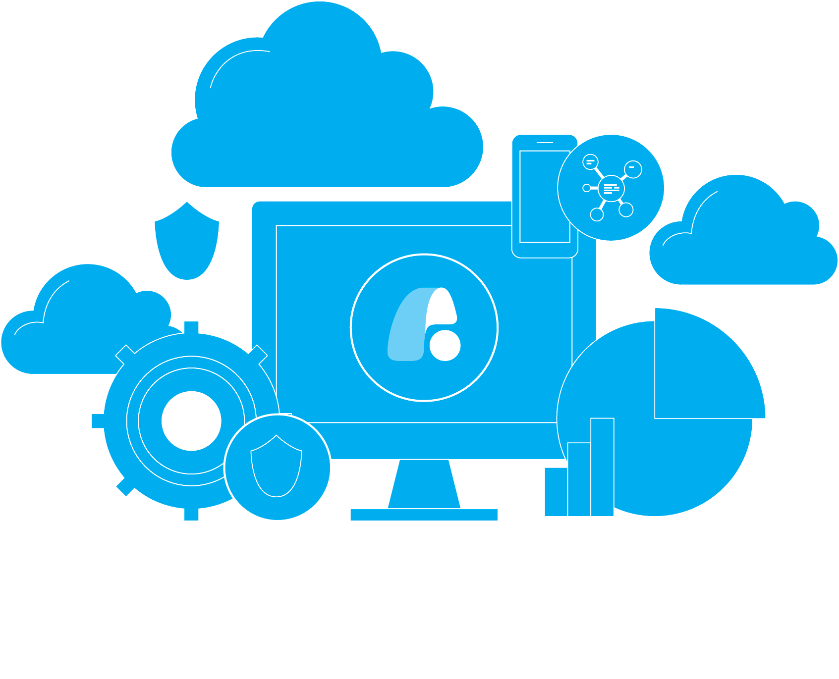 A Microsoft Agent 365 icon surrounded by supporting icons representing agent observability, cloud connectivity, governance, secure access, data protection, lifecycle management, and risk monitoring—illustrating how organizations can manage, govern, and secure AI agents at scale.