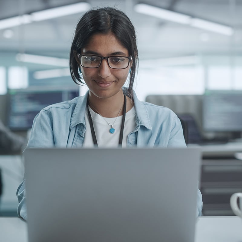 The IT professional uses Microsoft Configuration Manager to proactively secure endpoints and enforce compliance across the organization with confidence.