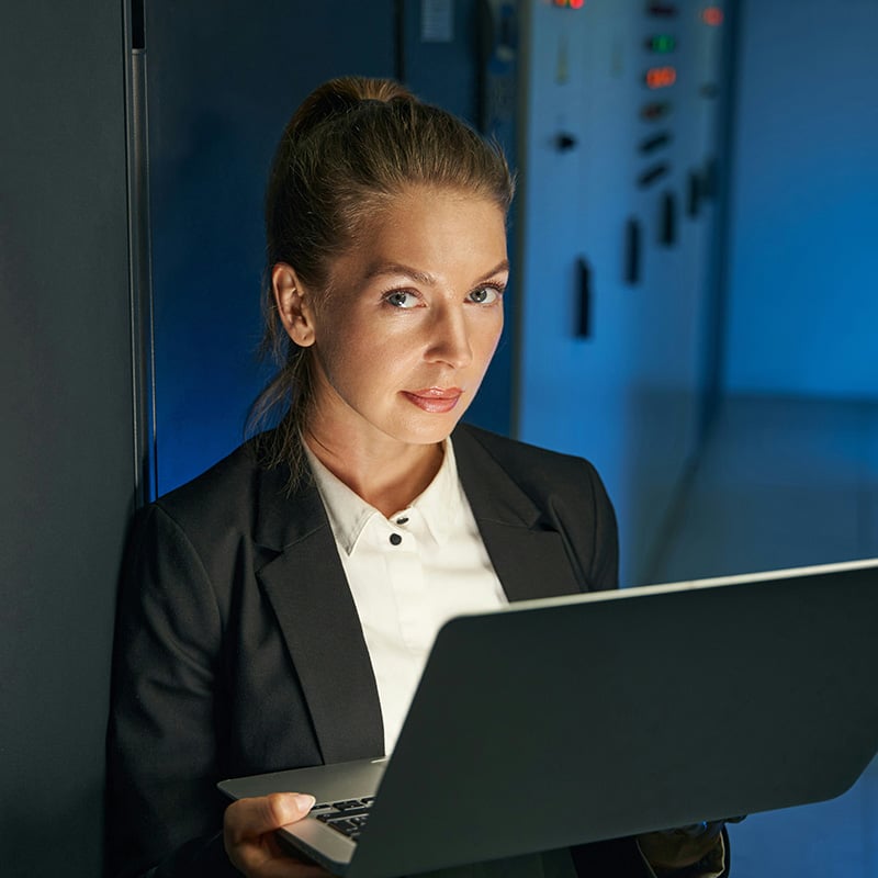 A female employee prepares for her next big marketing campaign, with Microsoft Entra Conditional Access ensuring secure access to shared documents and collaboration tools by enforcing identity verification, role-based access controls, and real-time security policies to protect sensitive marketing data.