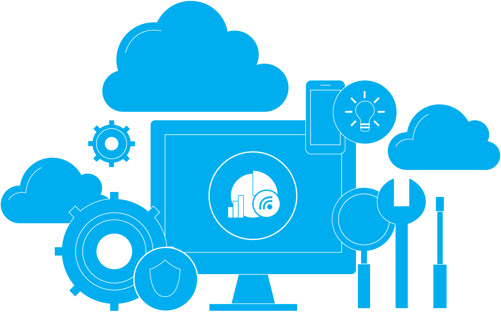 A central Microsoft Purview Communication Compliance icon is surrounded by icons for safe communications, cloud environments, regulatory compliance, privacy, and sensitive information—representing its role in detecting policy violations, protecting user privacy, and helping organizations maintain a compliant and respectful communication culture.