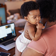 Mother Working from Home