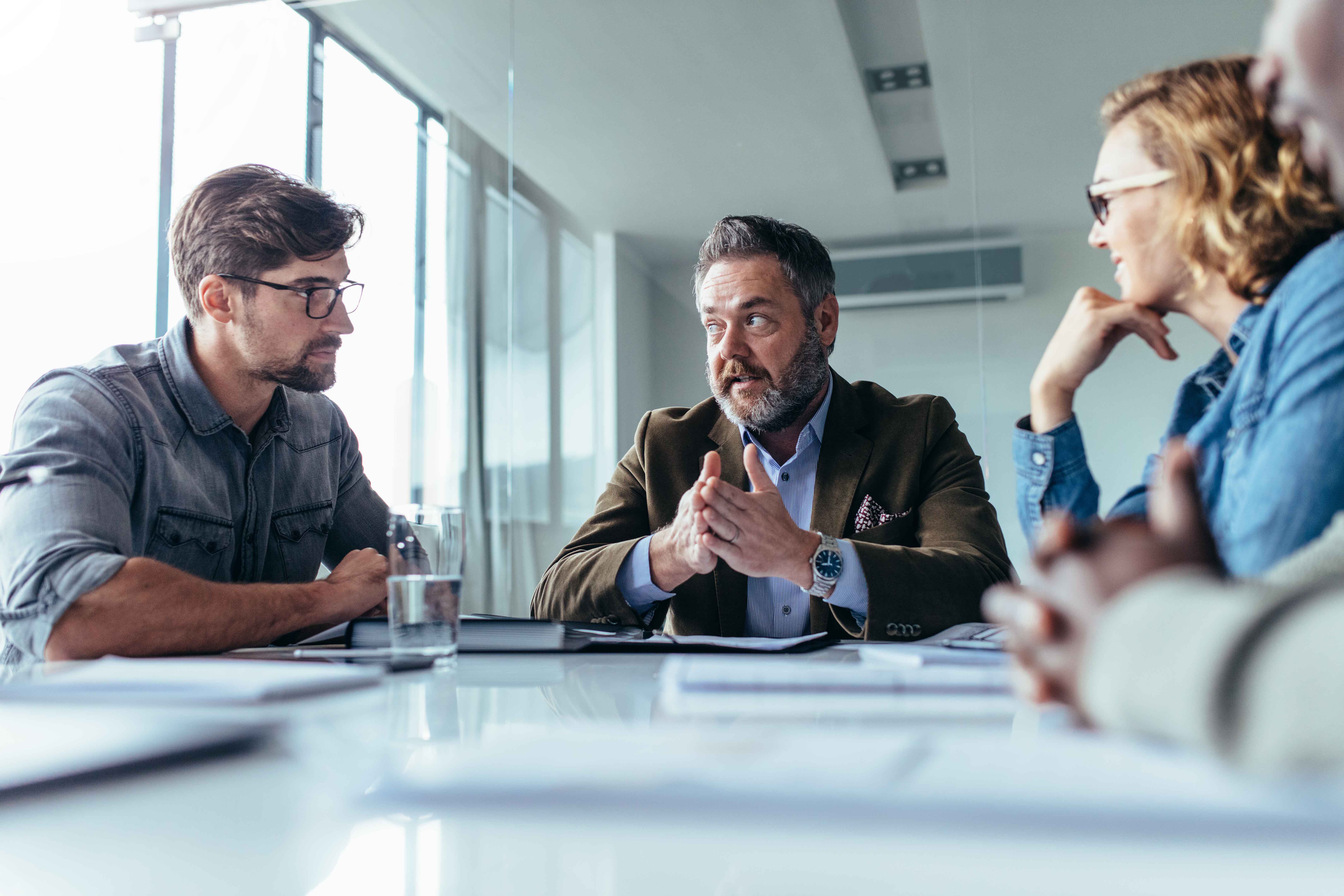 Synergy Technical's IT consulting team meeting with an organization to discuss Managed IT Services and provide premium service with customized support offerings based on their needs.