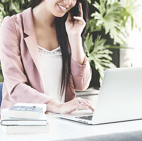 Woman on Computer