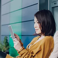 Woman on her Tablet