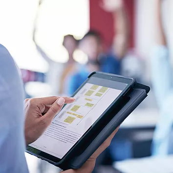 Teacher with Tablet