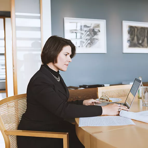 Woman Working at Home