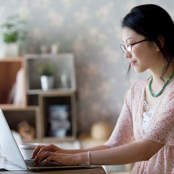 Woman on her Laptop