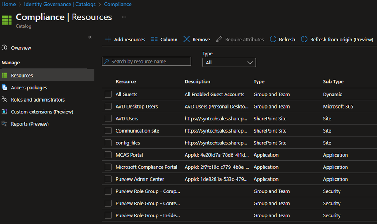 Picture demonstrating how to add newly-created groups in Azure AD Identity Governance
